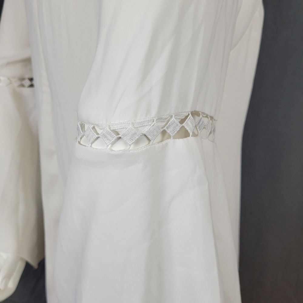 White House Black Market Lined Ivory Colored Dress Size 12 - Picture 6 of 8